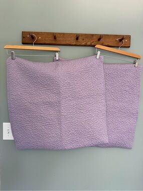 Crate & Barrel "Loren" Wisteria Purple 100% Cotton Euro Sham Set